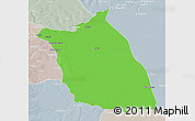 Political 3D Map of Lumege, lighten, semi-desaturated