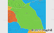 Political 3D Map of Lumege
