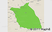 Political 3D Map of Lumege, shaded relief outside