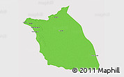 Political 3D Map of Lumege, single color outside