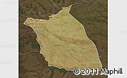 Satellite 3D Map of Lumege, darken