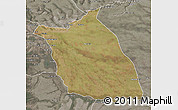 Satellite 3D Map of Lumege, semi-desaturated