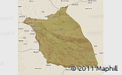 Satellite 3D Map of Lumege, shaded relief outside