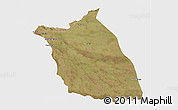 Satellite 3D Map of Lumege, single color outside