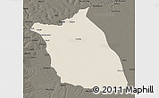 Shaded Relief 3D Map of Lumege, darken