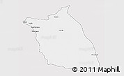 Silver Style 3D Map of Lumege, single color outside
