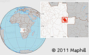 Gray Location Map of Lumege, highlighted country