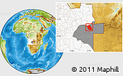 Physical Location Map of Lumege, highlighted country, highlighted parent region