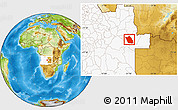 Physical Location Map of Lumege, highlighted country