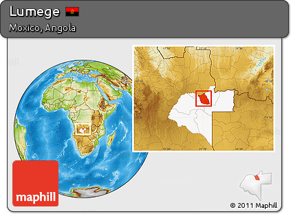 Physical Location Map of Lumege, highlighted parent region