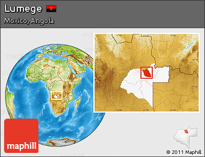 Physical Location Map of Lumege, highlighted parent region