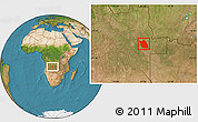 Satellite Location Map of Lumege