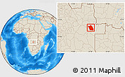 Shaded Relief Location Map of Lumege