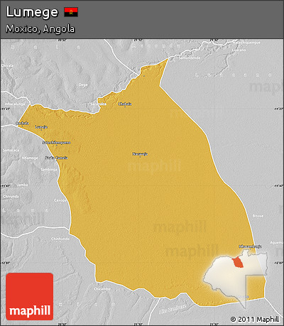 Physical Map of Lumege, lighten, desaturated