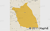 Physical Map of Lumege, shaded relief outside