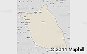 Shaded Relief Map of Lumege, desaturated