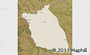 Shaded Relief Map of Lumege, satellite outside