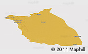 Physical Panoramic Map of Lumege, cropped outside