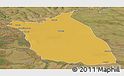 Physical Panoramic Map of Lumege, satellite outside