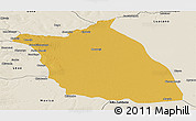 Physical Panoramic Map of Lumege, shaded relief outside
