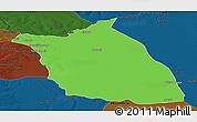 Political Panoramic Map of Lumege, darken