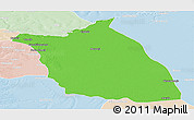 Political Panoramic Map of Lumege, lighten