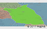 Political Panoramic Map of Lumege, semi-desaturated