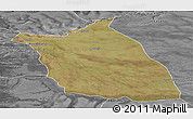 Satellite Panoramic Map of Lumege, desaturated