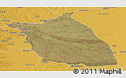 Satellite Panoramic Map of Lumege, physical outside