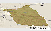 Satellite Panoramic Map of Lumege, shaded relief outside
