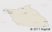 Shaded Relief Panoramic Map of Lumege, cropped outside