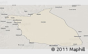 Shaded Relief Panoramic Map of Lumege, semi-desaturated