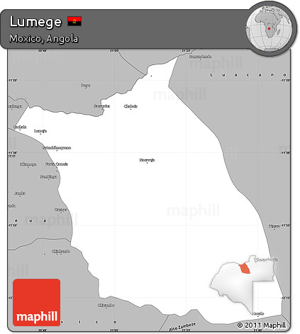 Gray Simple Map of Lumege