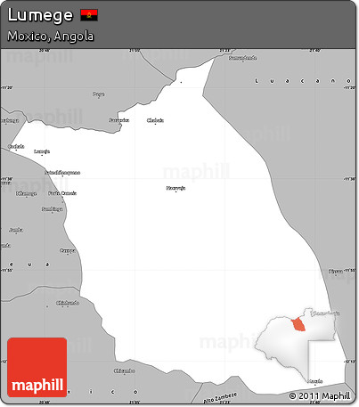 Gray Simple Map of Lumege