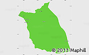Political Simple Map of Lumege, single color outside