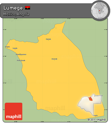 Savanna Style Simple Map of Lumege, single color outside