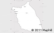 Silver Style Simple Map of Lumege, cropped outside