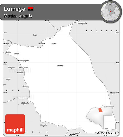 Silver Style Simple Map of Lumege
