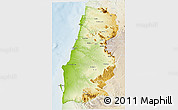 Physical 3D Map of Namibe, lighten