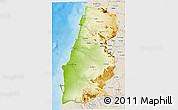 Physical 3D Map of Namibe, shaded relief outside
