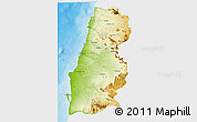Physical 3D Map of Namibe, single color outside