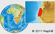 Physical Location Map of Namibe