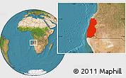 Satellite Location Map of Namibe