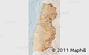 Satellite Map of Namibe, lighten
