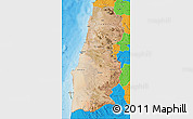 Satellite Map of Namibe, political outside