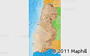 Satellite Map of Namibe, political shades outside