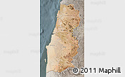 Satellite Map of Namibe, semi-desaturated