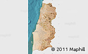 Satellite Map of Namibe, single color outside