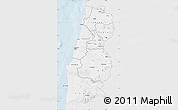 Silver Style Map of Namibe, single color outside