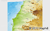 Physical Panoramic Map of Namibe